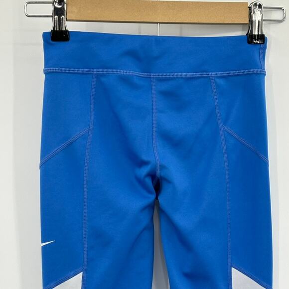 Nike Dri-Fit Blue and White Colorblock Kids Leggings Size M - Picture 9 of 13
